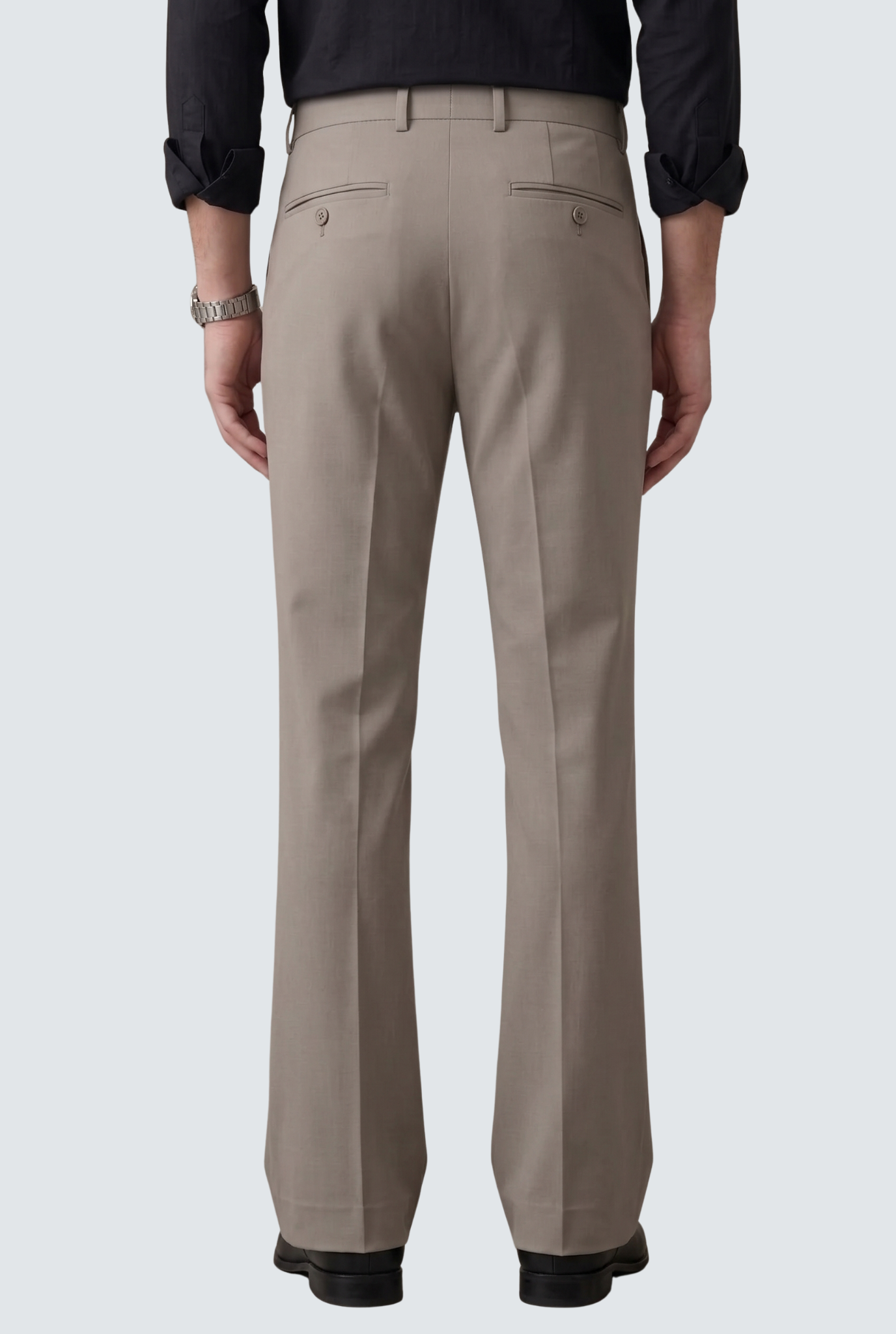 Men’s Trendy Light Grey Korean Bootcut Trouser-(0002)