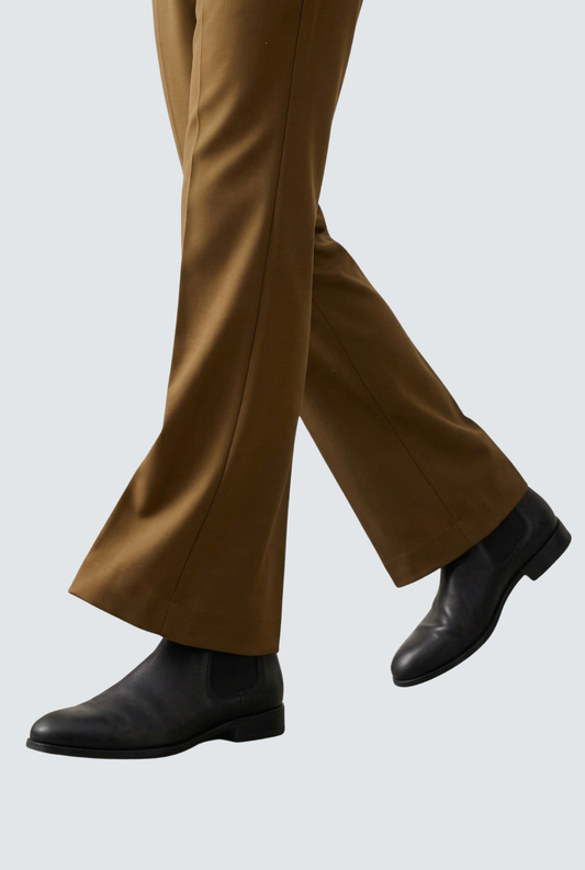 Men’s Trendy Brown Korean Bootcut Trouser-(0002)