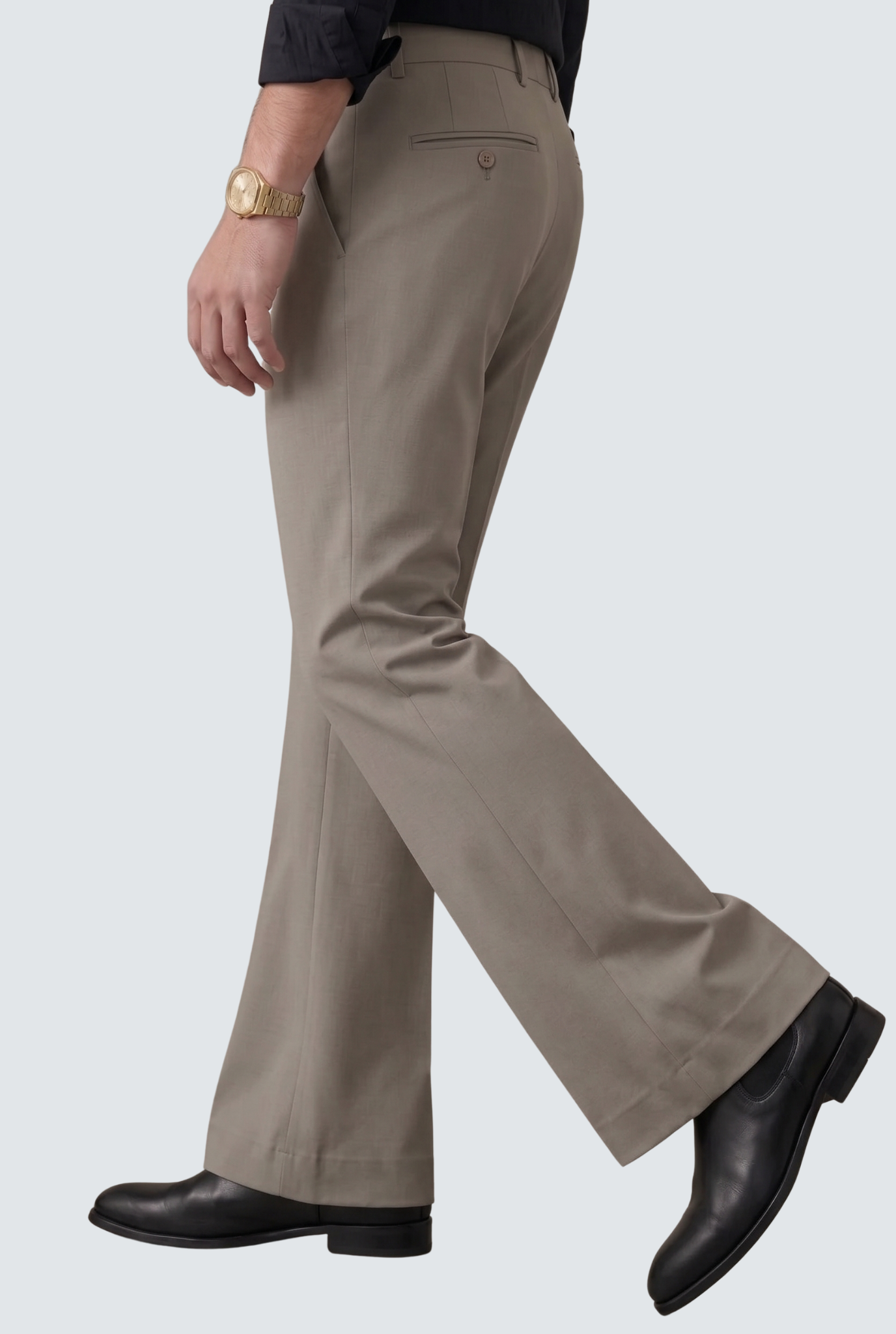 Men’s Trendy Light Grey Korean Bootcut Trouser-(0002)