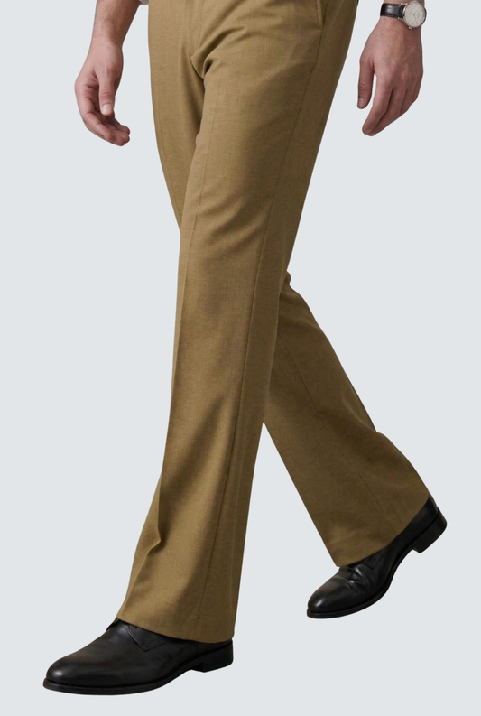 Men’s Trendy Brown Korean Bootcut Trouser-(0002)