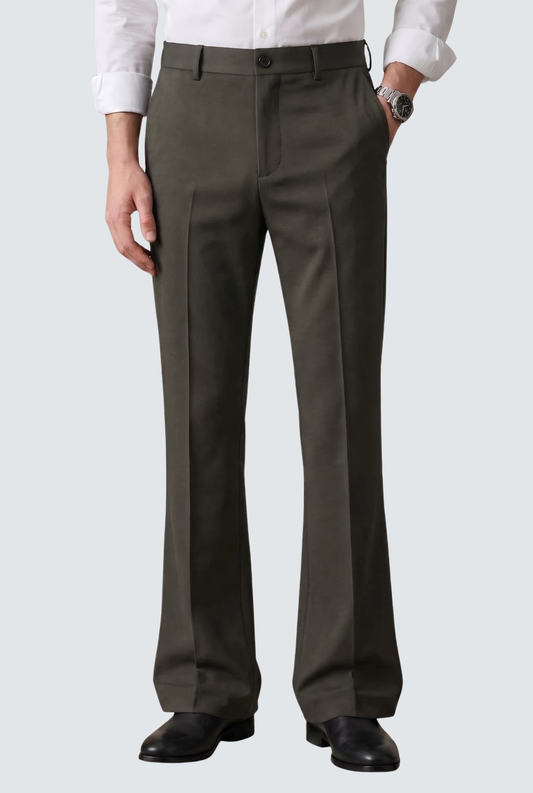 Men’s Trendy Dark Grey Korean Bootcut Trouser-(0002)