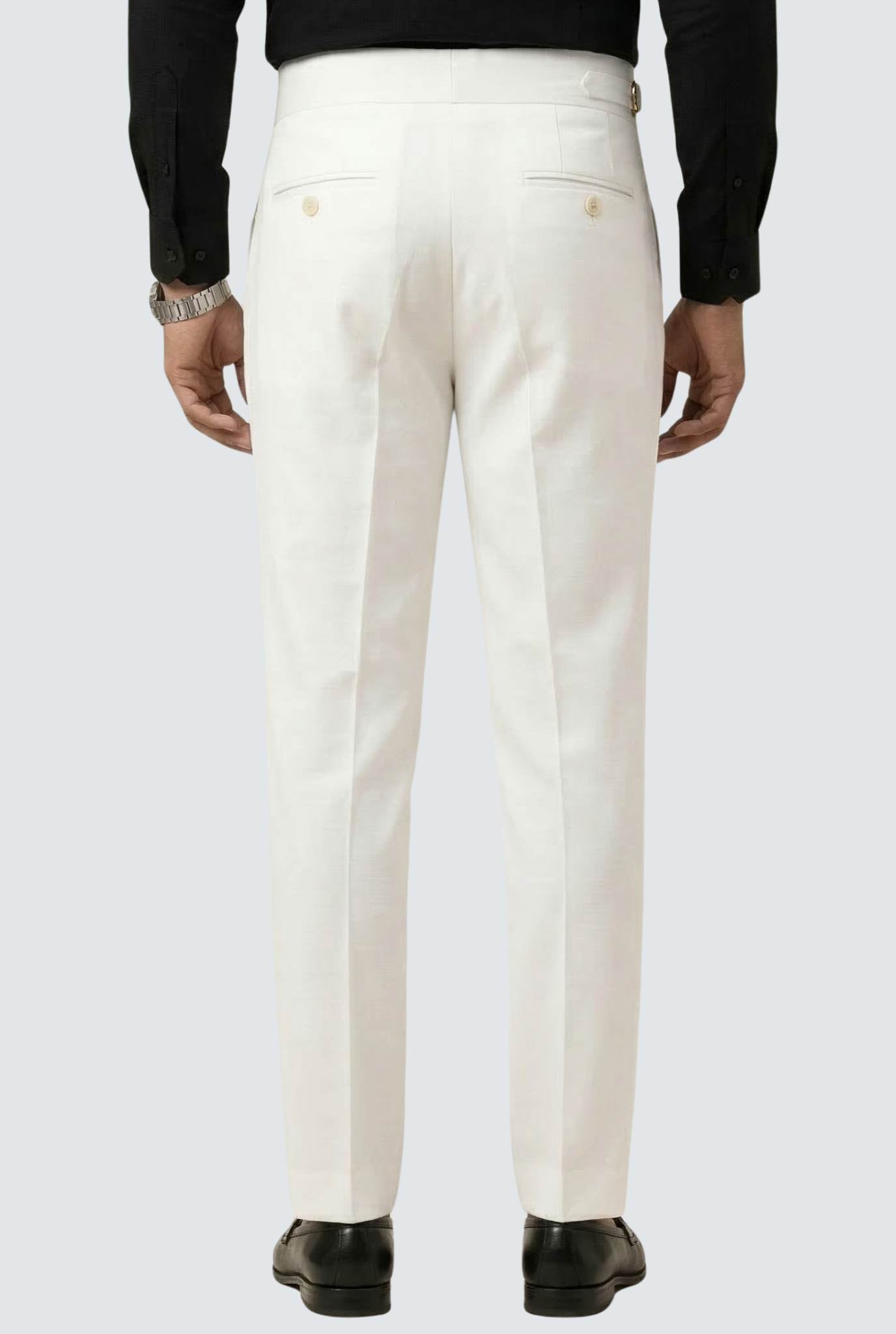 Korean Casual White Trouser For Men-Soft Fabric Comfort (0001)