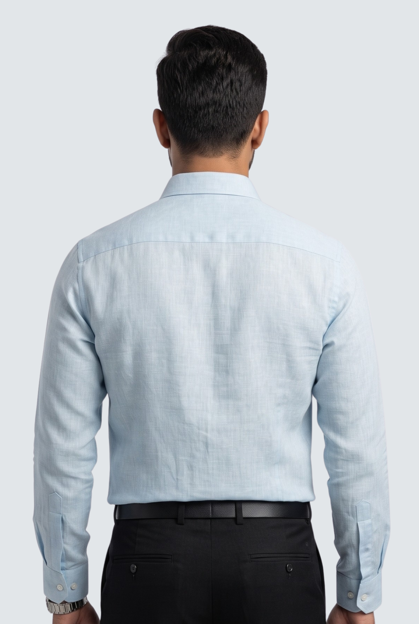 Sky Blue Linen Shirt-(1923)