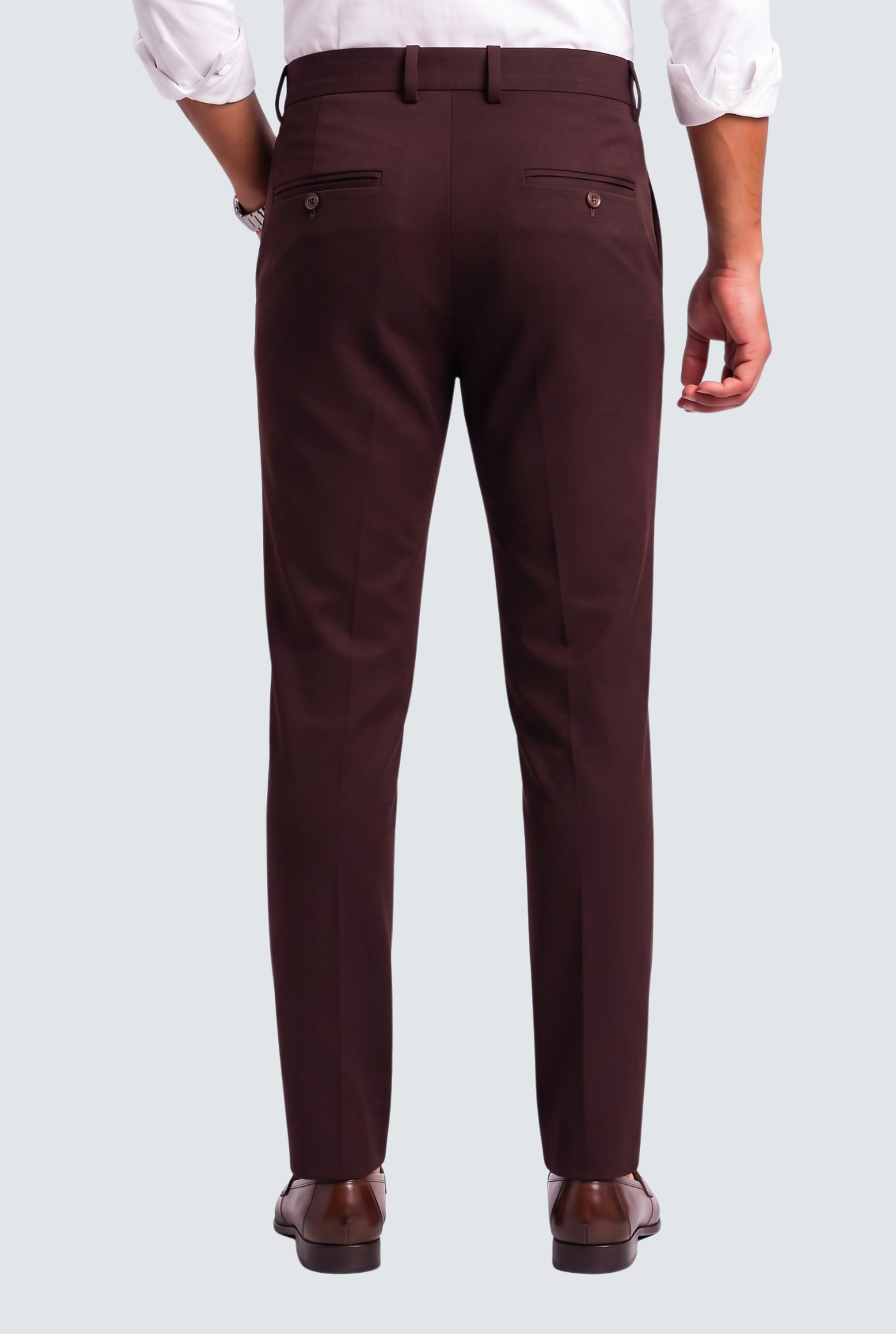 Men's Dark Purple Straight Fit Gurkha Trouser –(0004)