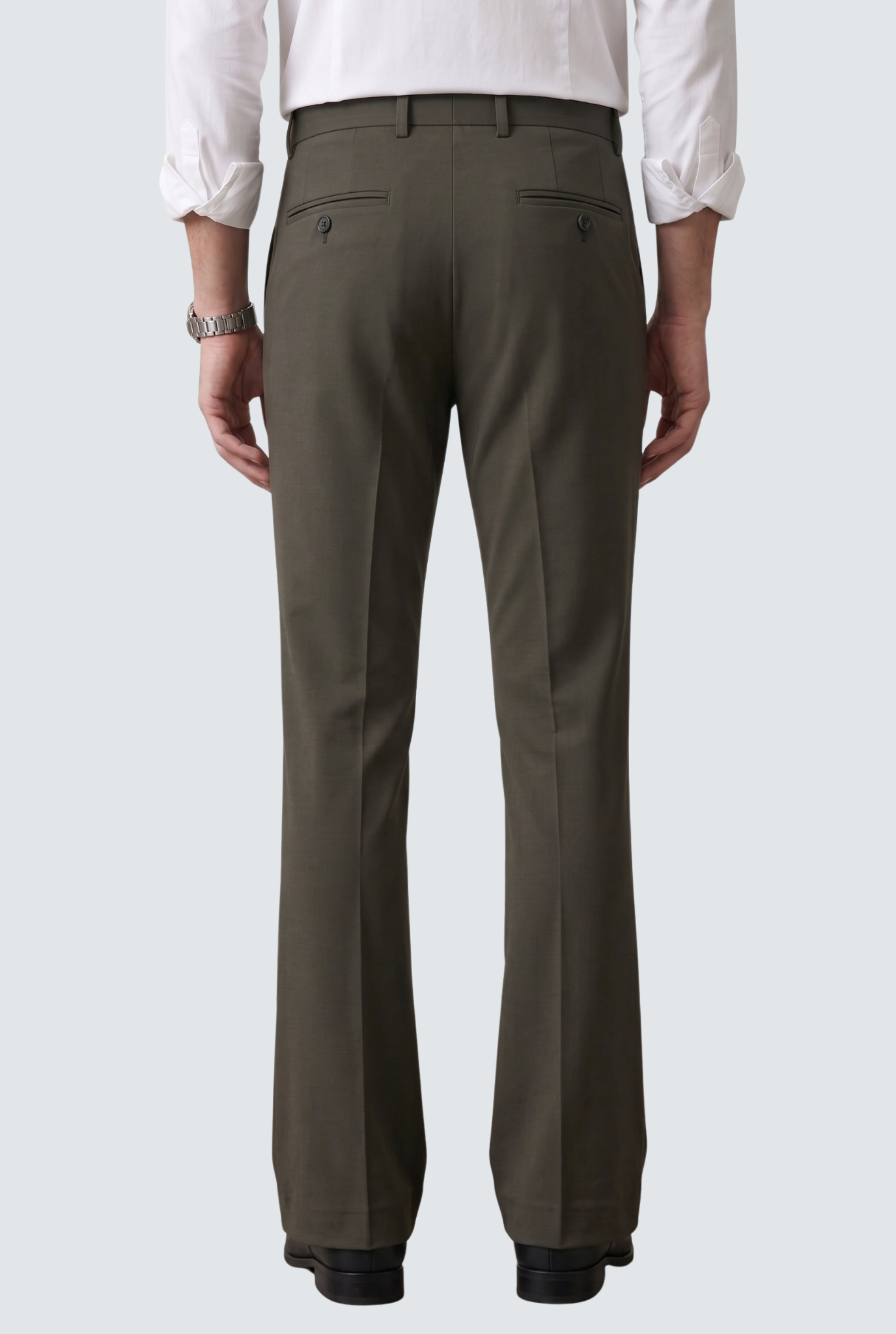 Men’s Trendy Dark Grey Korean Bootcut Trouser-(0002)