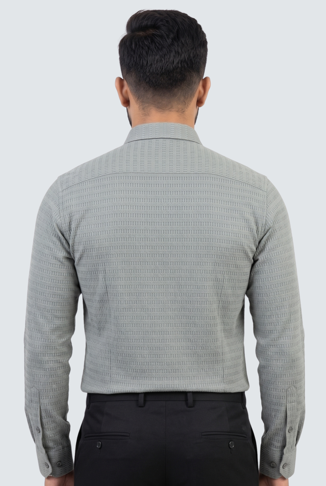 Men’s Trendy Grey Full Sleeve Shirt- (1868)
