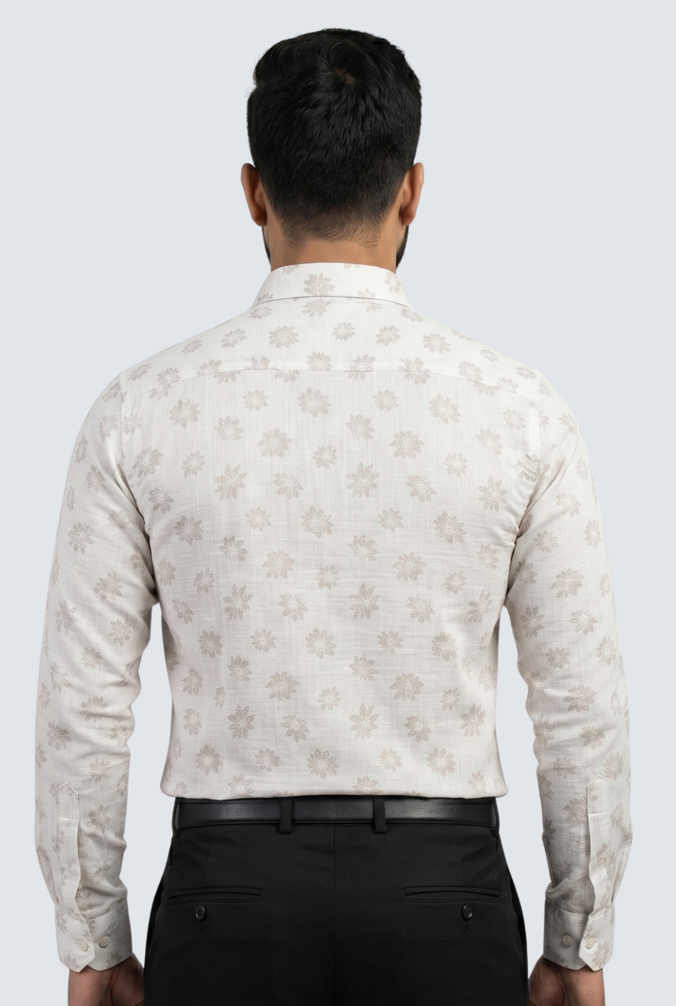 Men’s Fawn Floral Print Full Sleeve Casual Shirt-(1877)