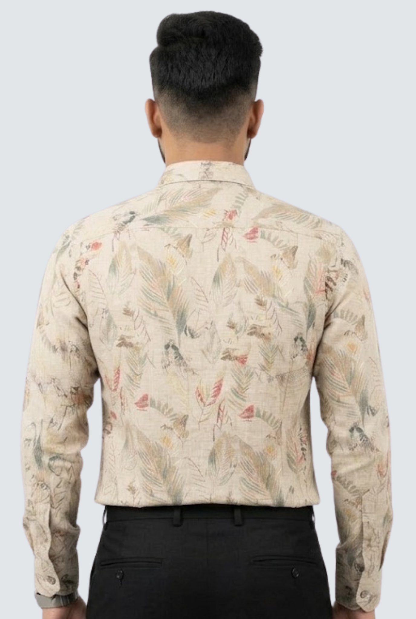 Men’s Casual Rust Linen Shirt – Lightweight & Breathable (1832)