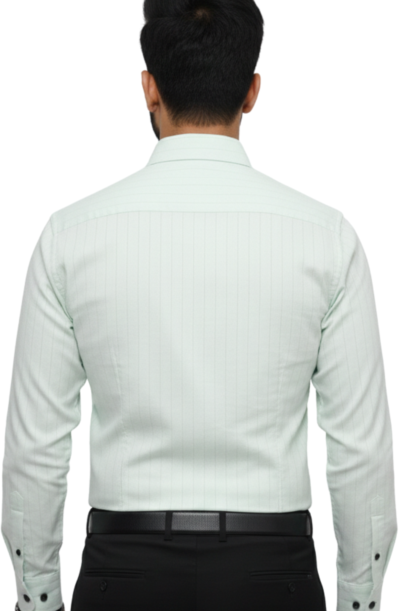 Men’s Mint Green Self Dobby Cotton Shirt (1736)