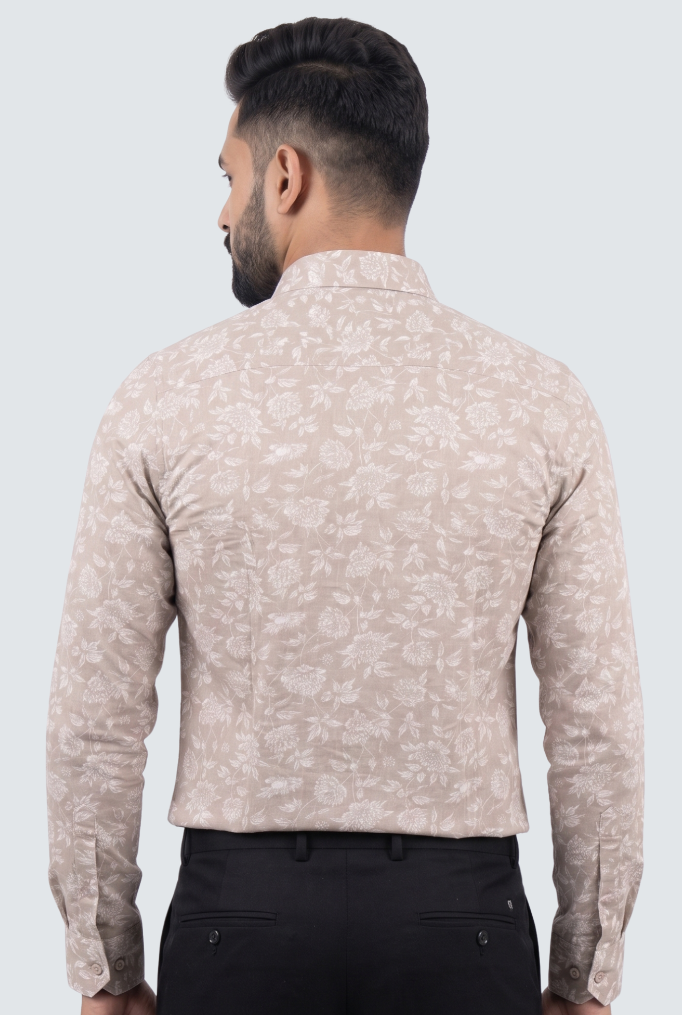 Men’s Modern Floral Casual Full Sleeve Shirt-Pitch(1874)