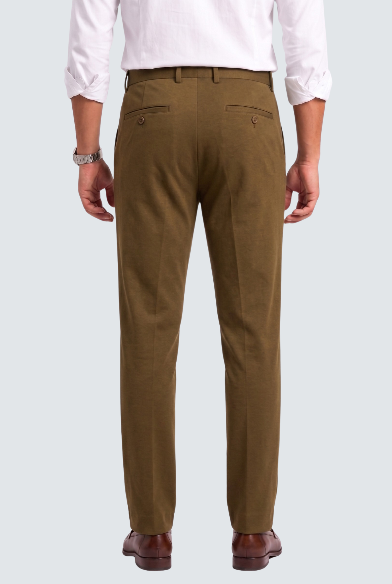 Men's Brown Straight Fit Gurkha Trouser –(0004)