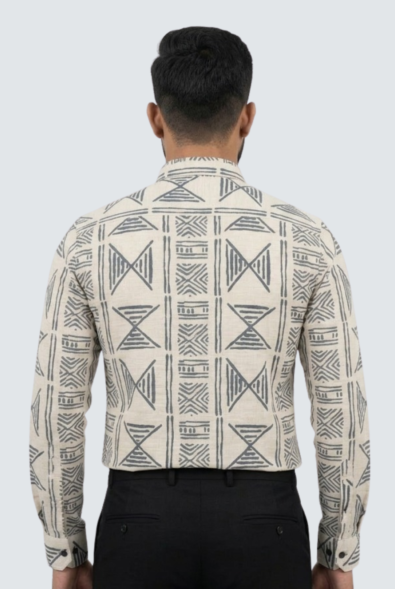 Men’s Everyday Wear Blue Cotton Shirt (1833)