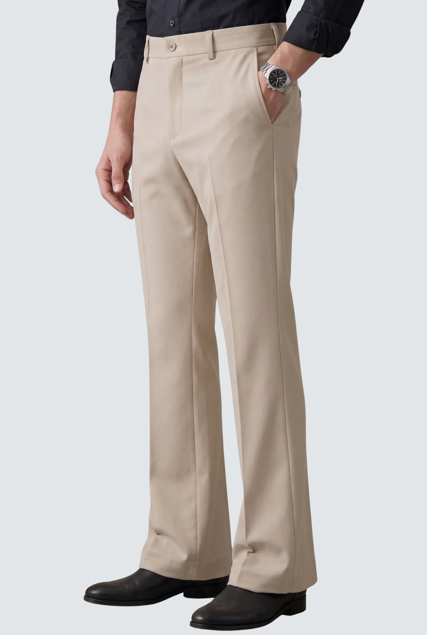 Men’s Trendy Fawn Korean Bootcut Trouser-(0002)