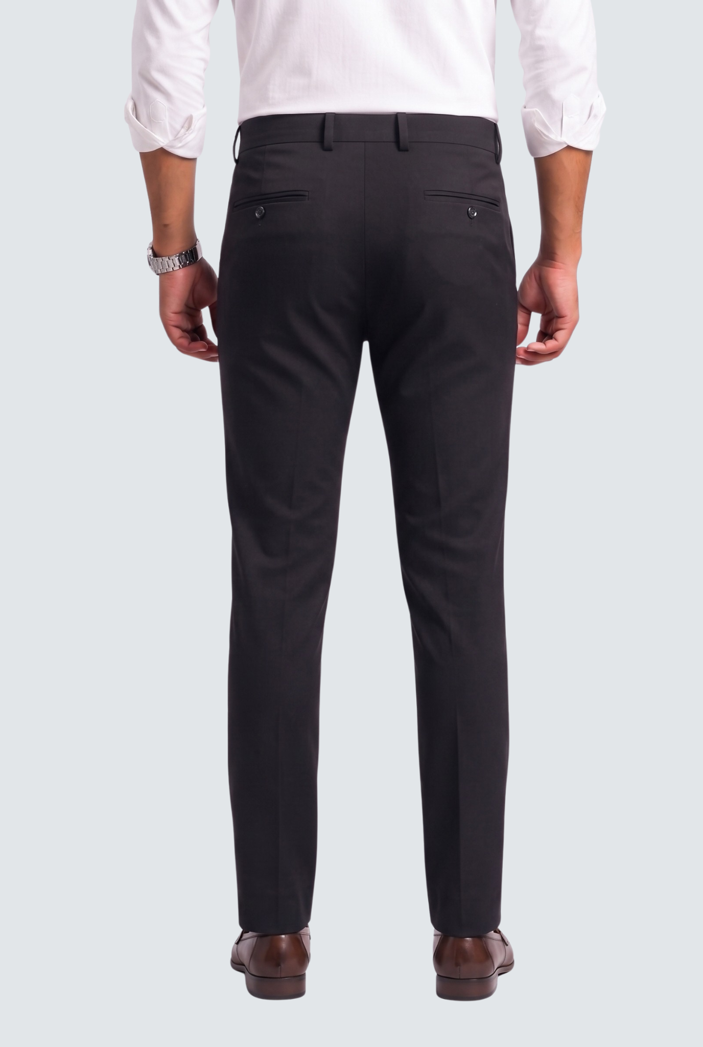 Men's Black Straight Fit Gurkha Trouser –(0004)