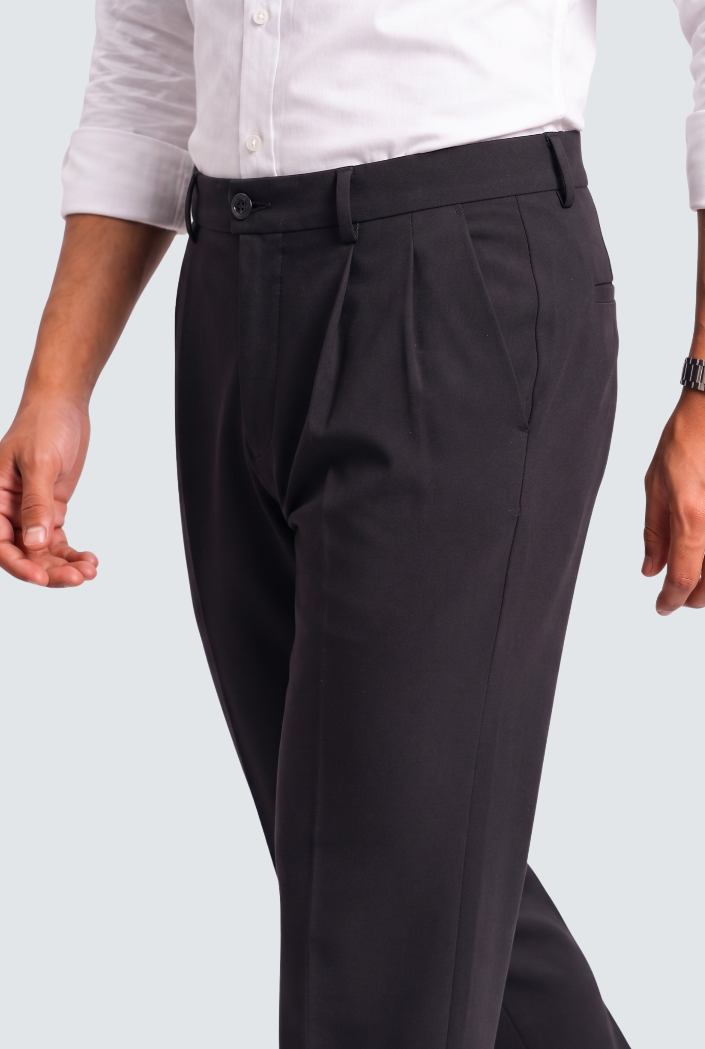 Men's Black Straight Fit Gurkha Trouser –(0004)