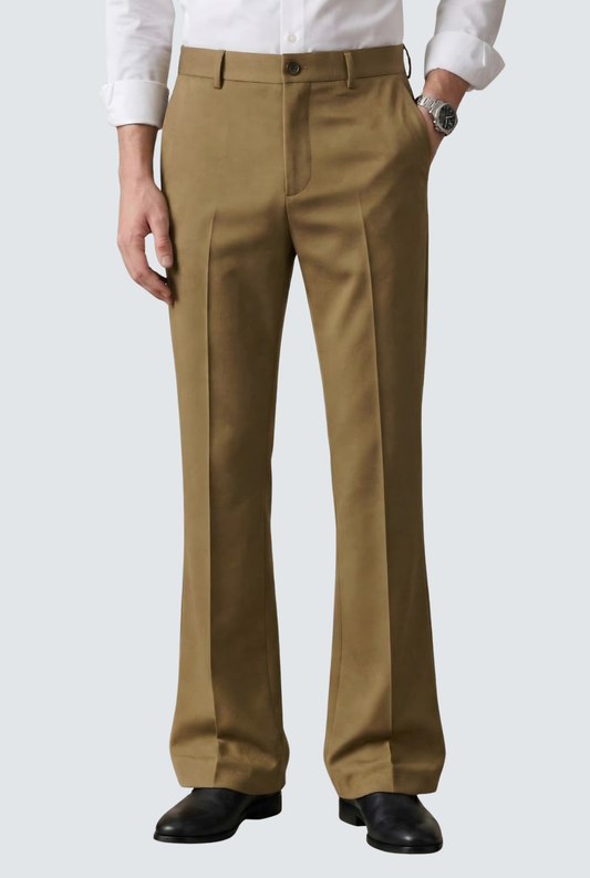 Men’s Trendy Golden Bootcut Trouser-(0002)