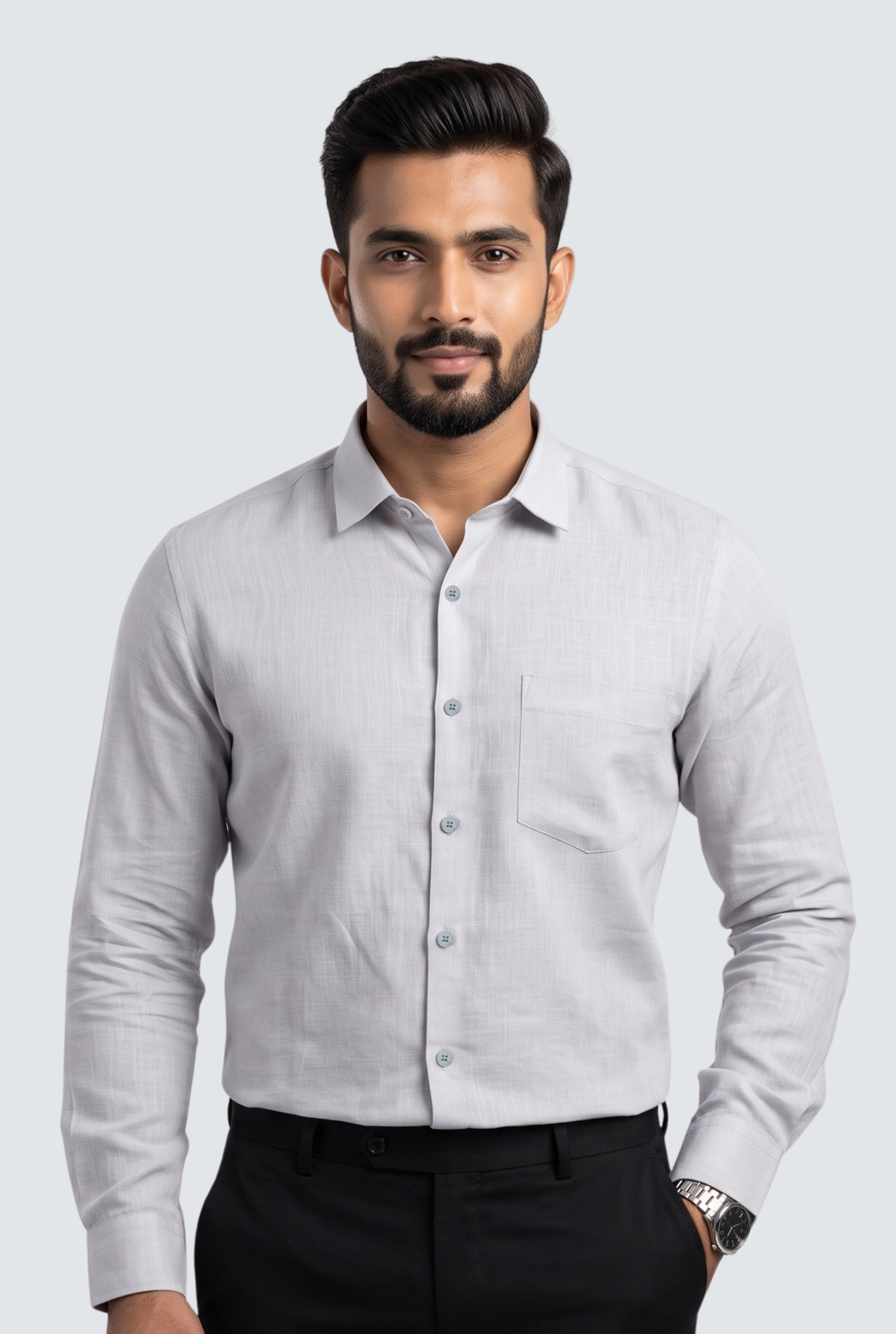 Grey Linen Shirt-(1923)