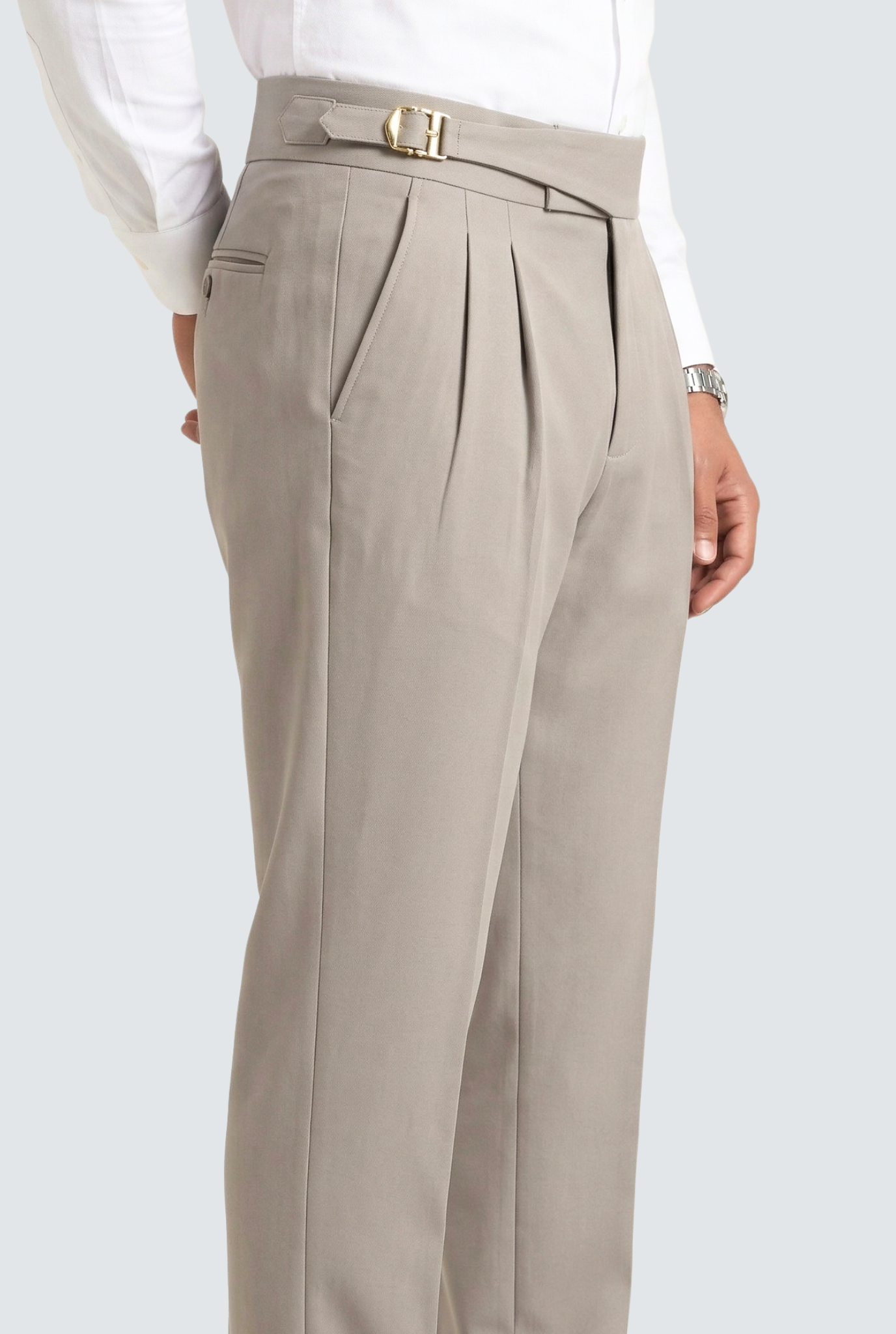 Korean Casual Light Grey Trouser For Men-Soft Fabric Comfort (0001)