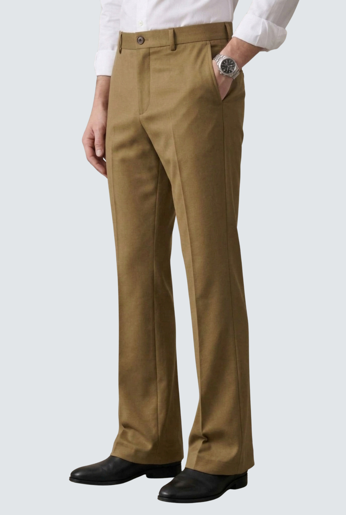 Men’s Trendy Golden Bootcut Trouser-(0002)