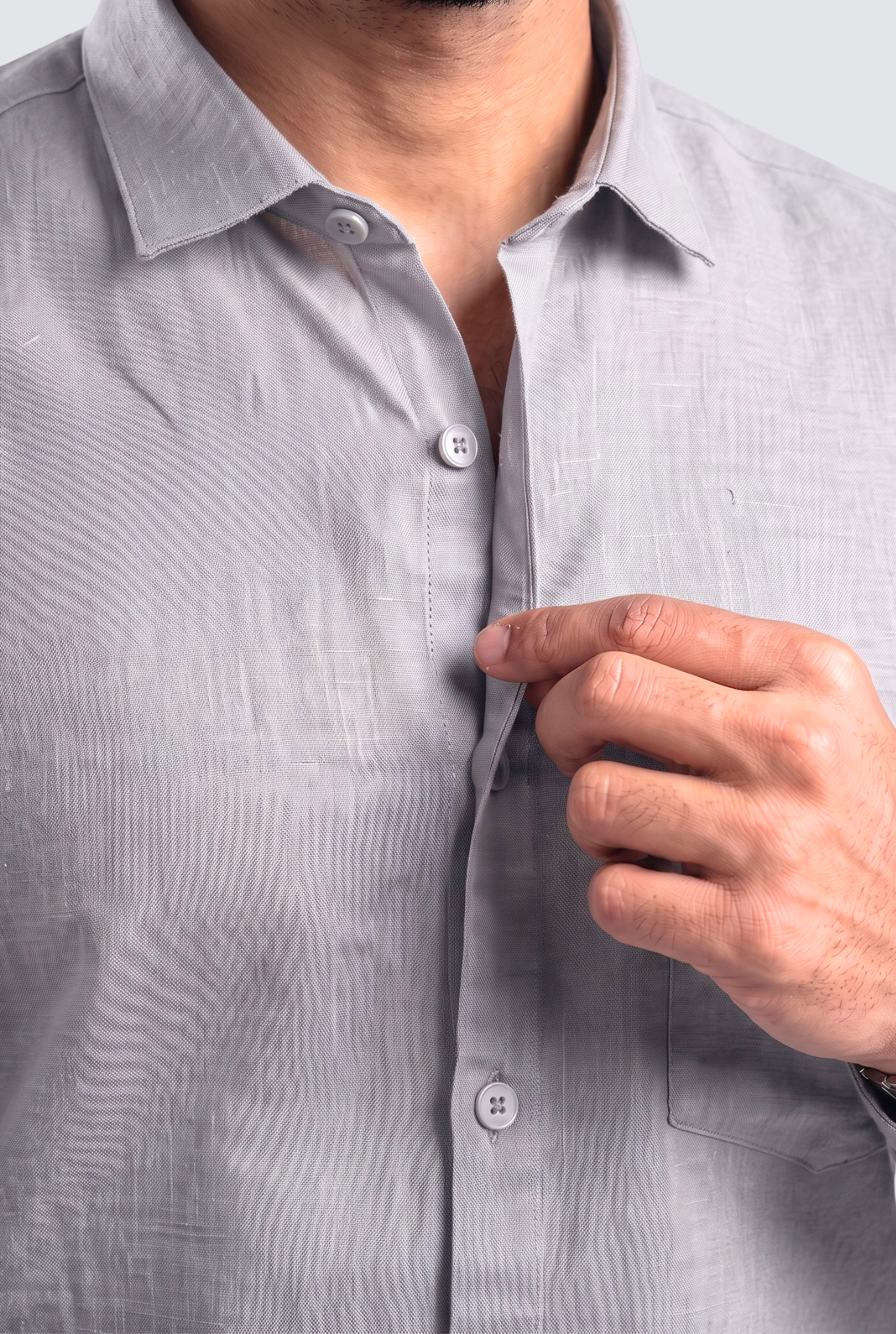 Grey Linen Shirt-(1923)
