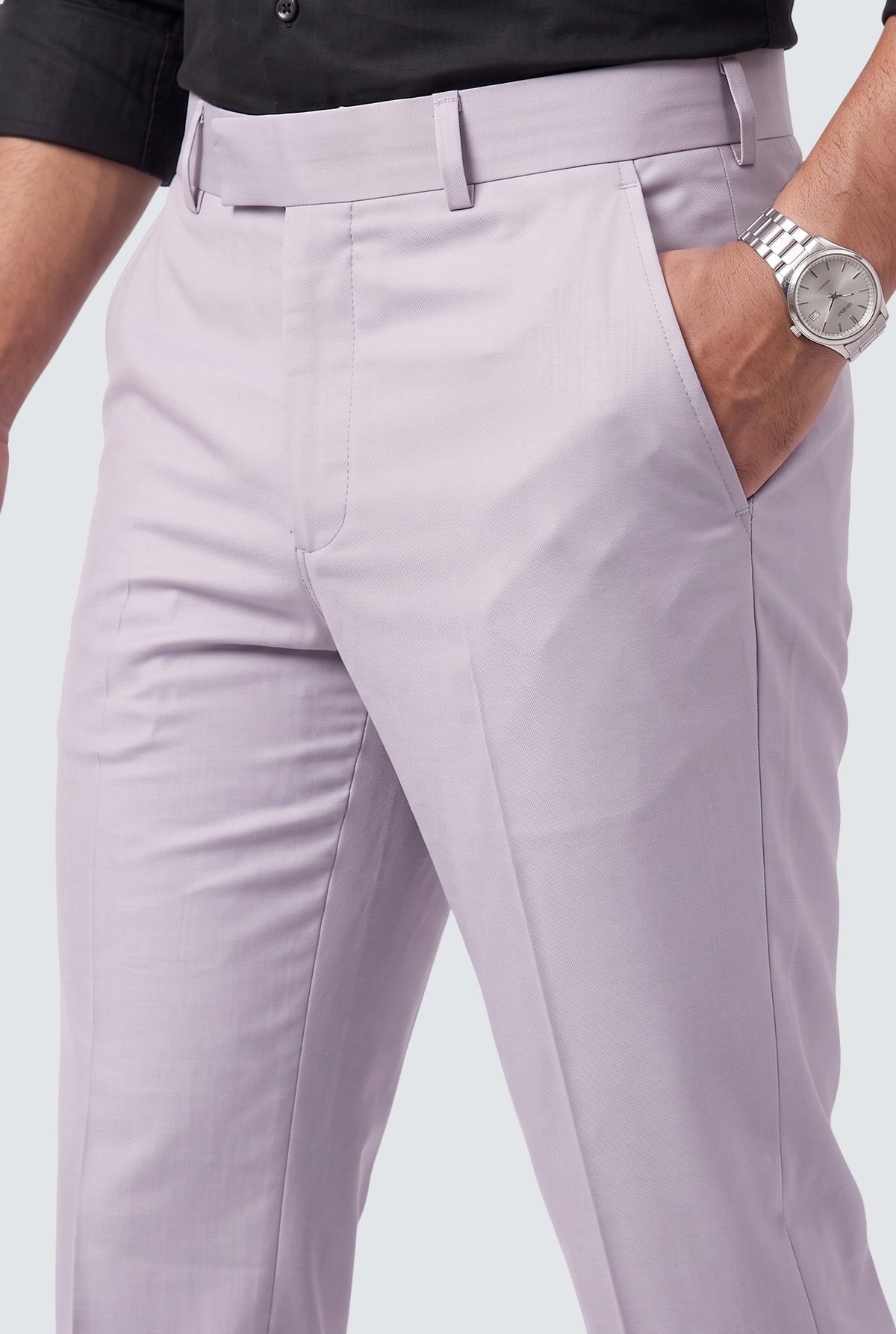 Light Purple Regular Pants-(0005)