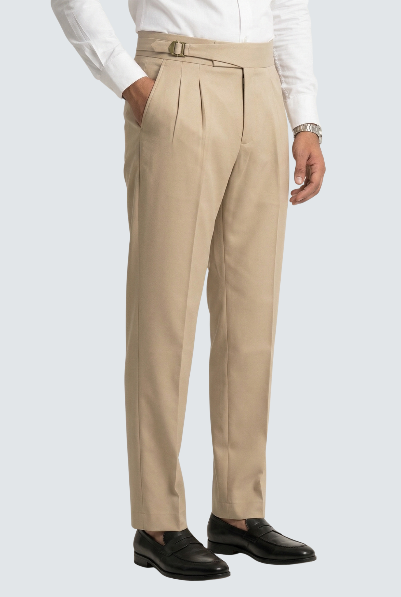 Korean Casual Beige Trouser For Men-Soft Fabric Comfort (0001)