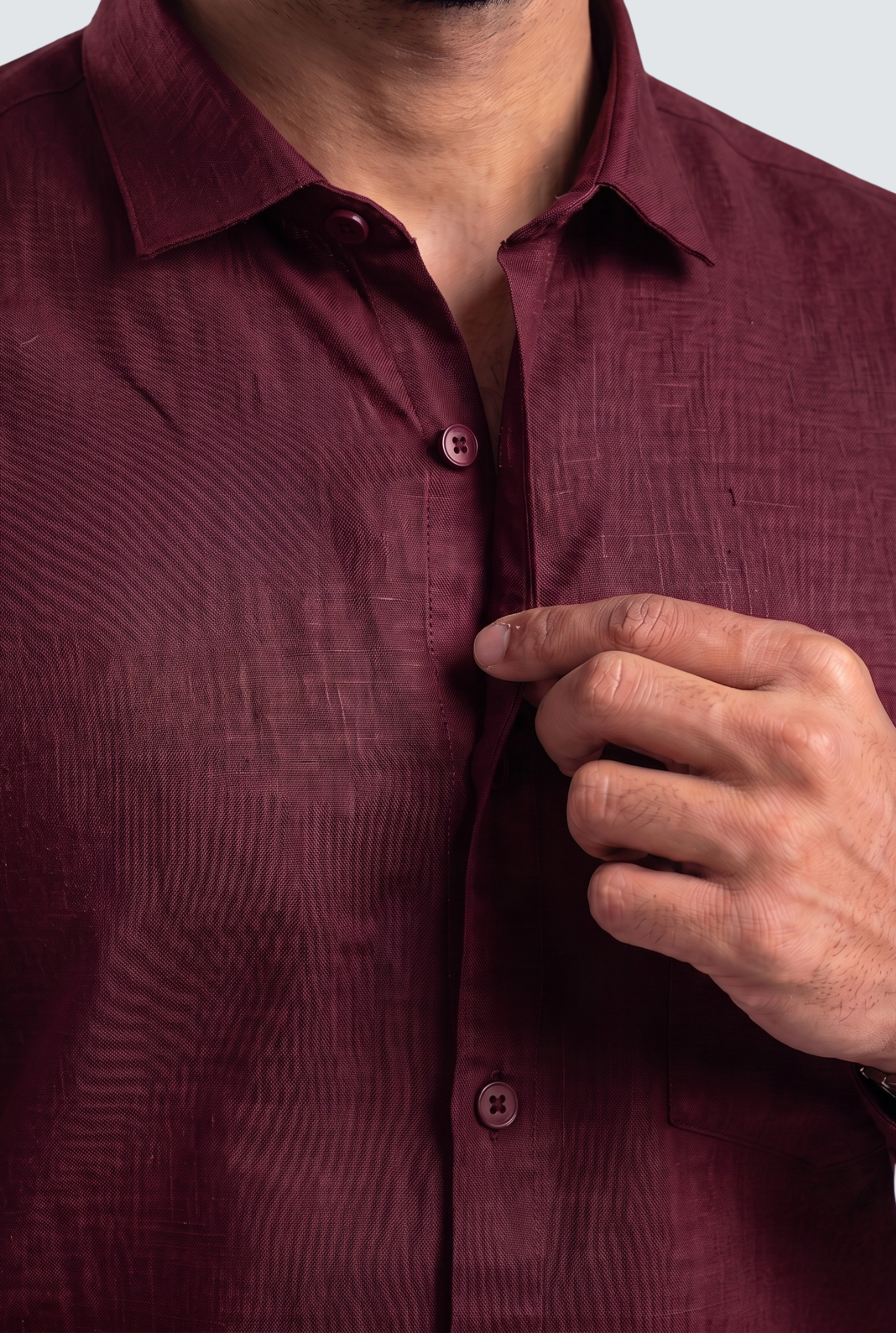 Maroon Linen Shirt-(1923)