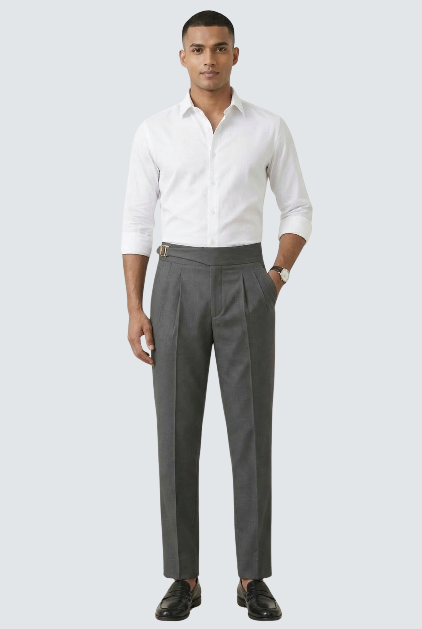 Korean Casual Dark Grey Trouser For Men-Soft Fabric Comfort (0001)