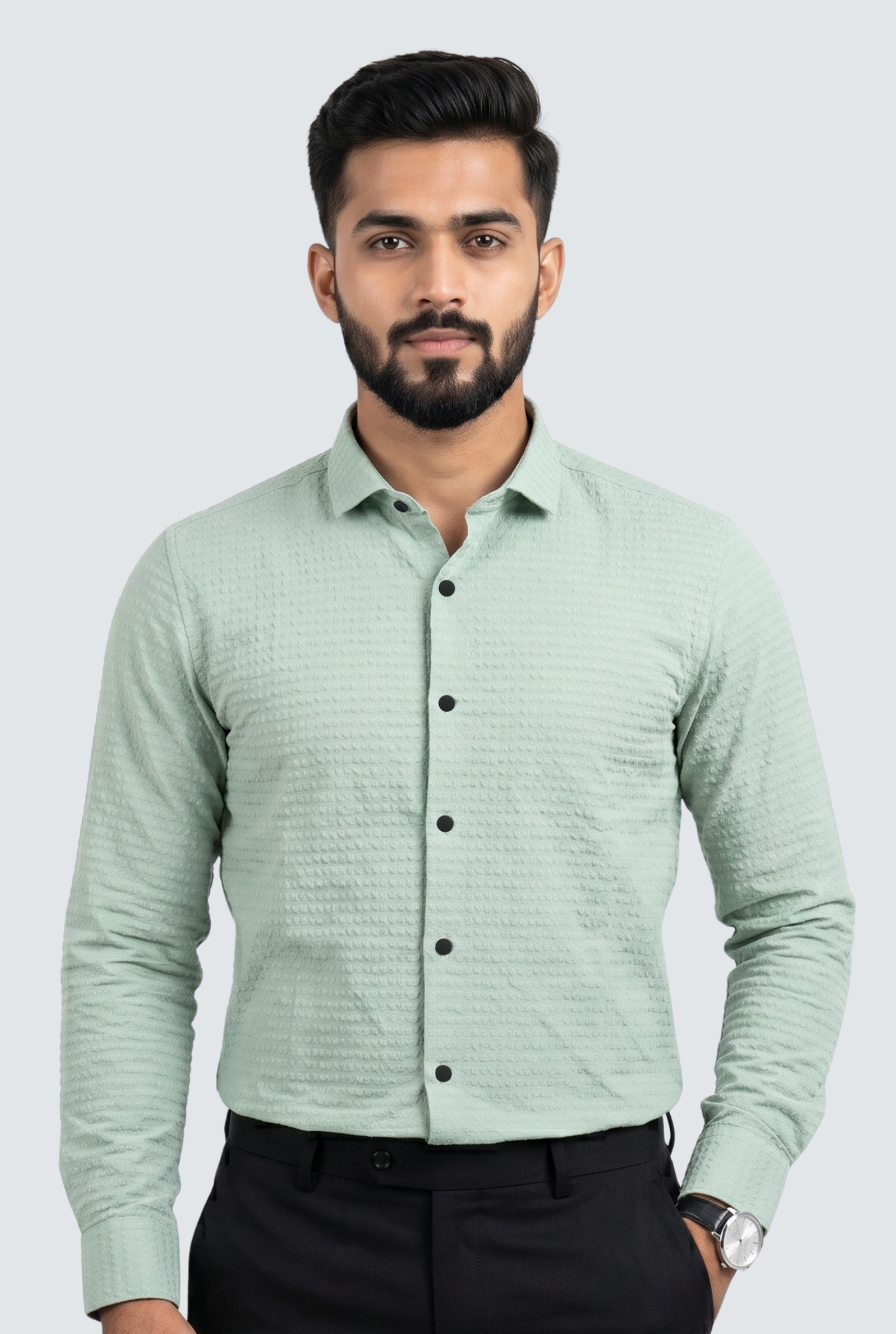 Men's Trendy Textured Shirt-Pista(1724)