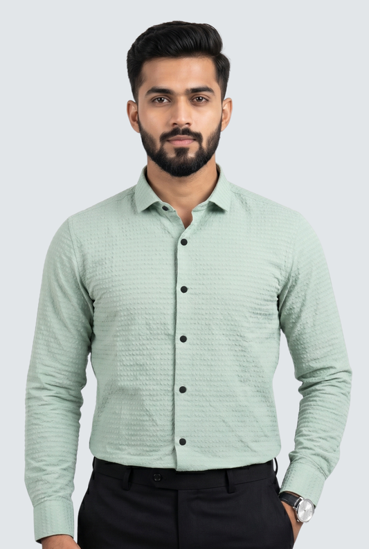 Men's Trendy Textured Shirt-Pista(1724)