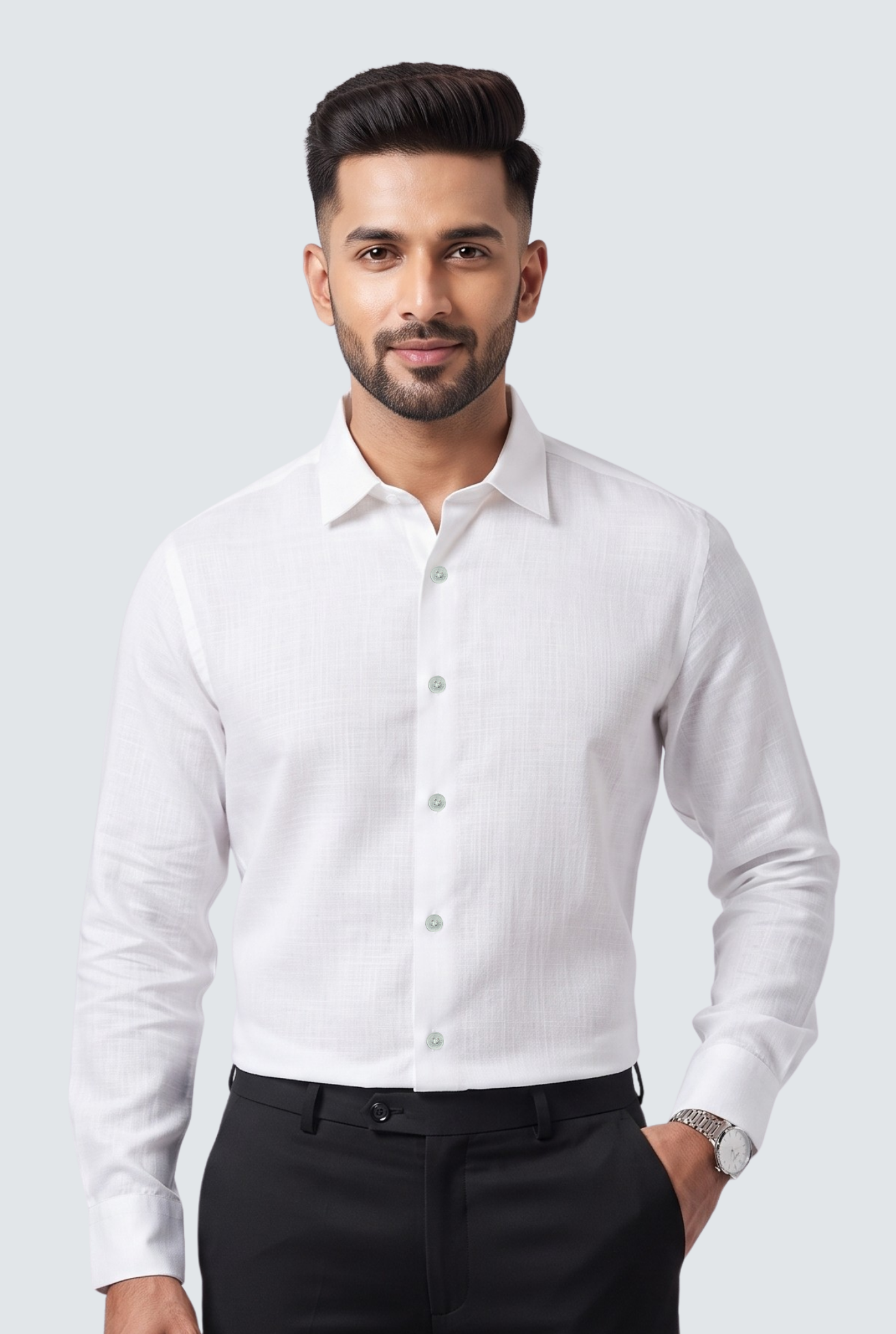 White Linen Shirt-(1923)