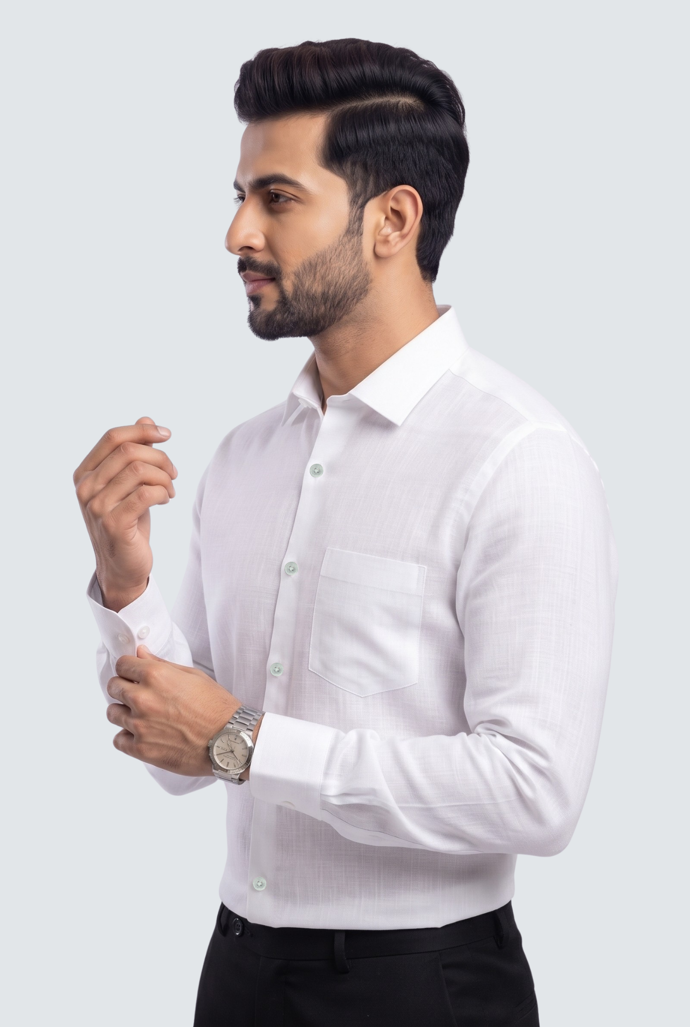White Linen Shirt-(1923)