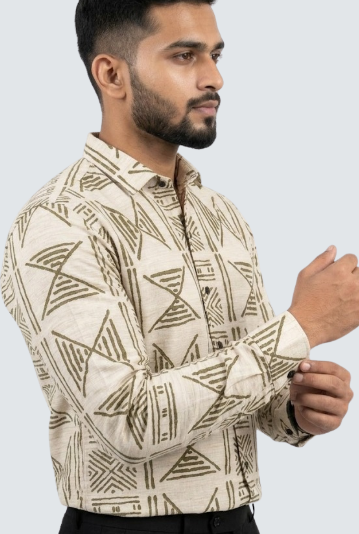 Men’s Everyday Wear Mahendi Cotton Shirt (1833)
