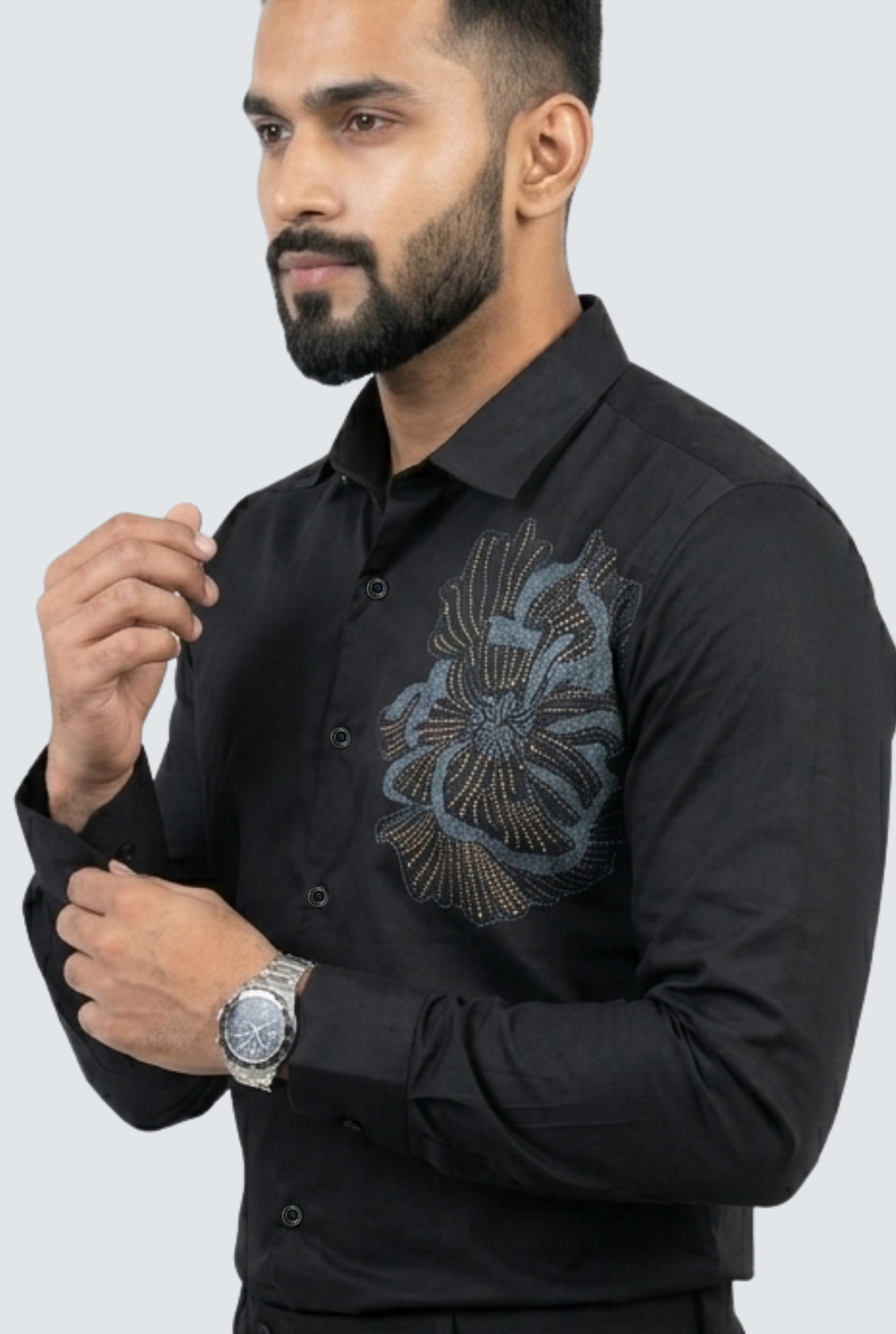 Designer Black Shirt for Men-(1837)