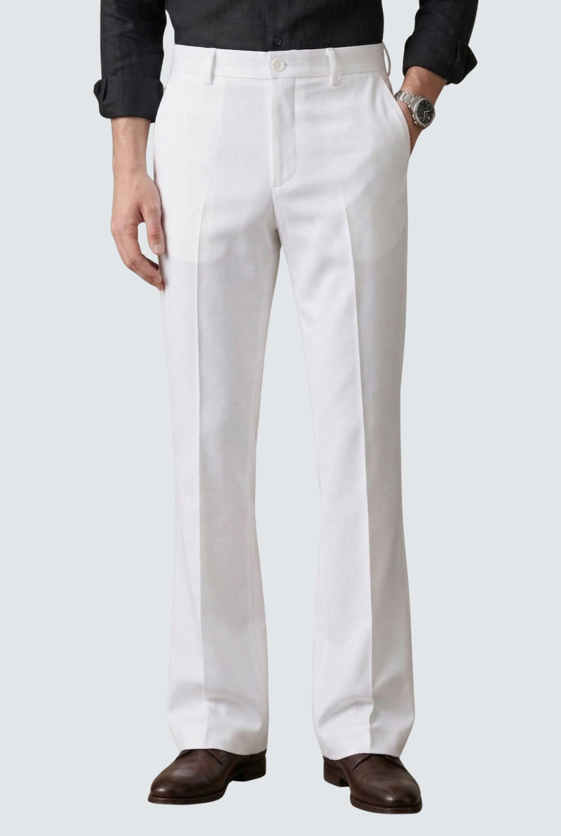 White Bootcut Trouser-(0002)
