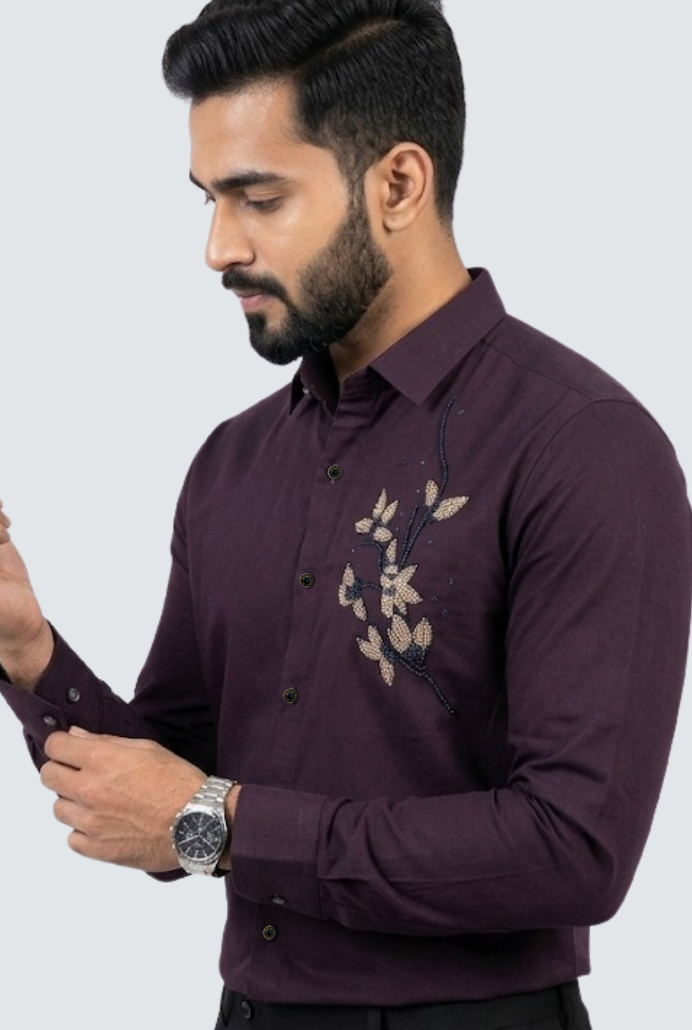 Elegant Designer Shirt for Men – Purple (1835)
