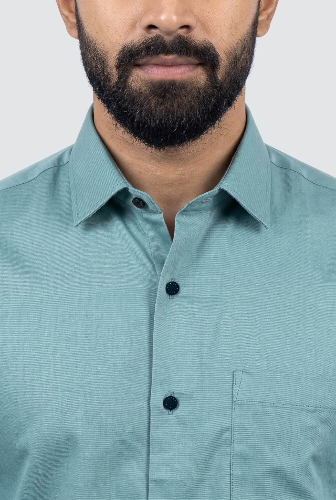 Men's C-Green Premium Cotton Satin Lycra Shirt-(CR-1)