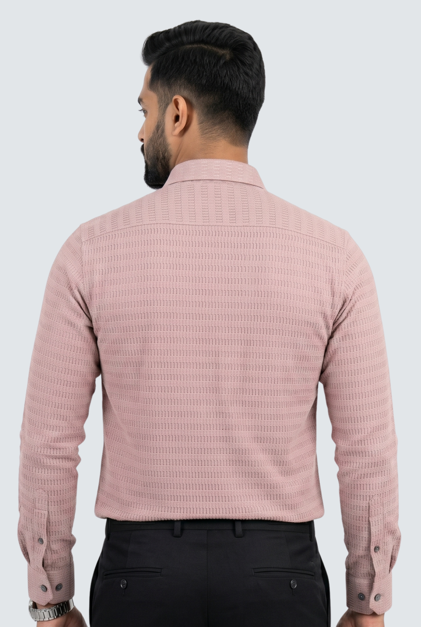 Men’s Trendy Pink Full Sleeve Shirt- (1868)