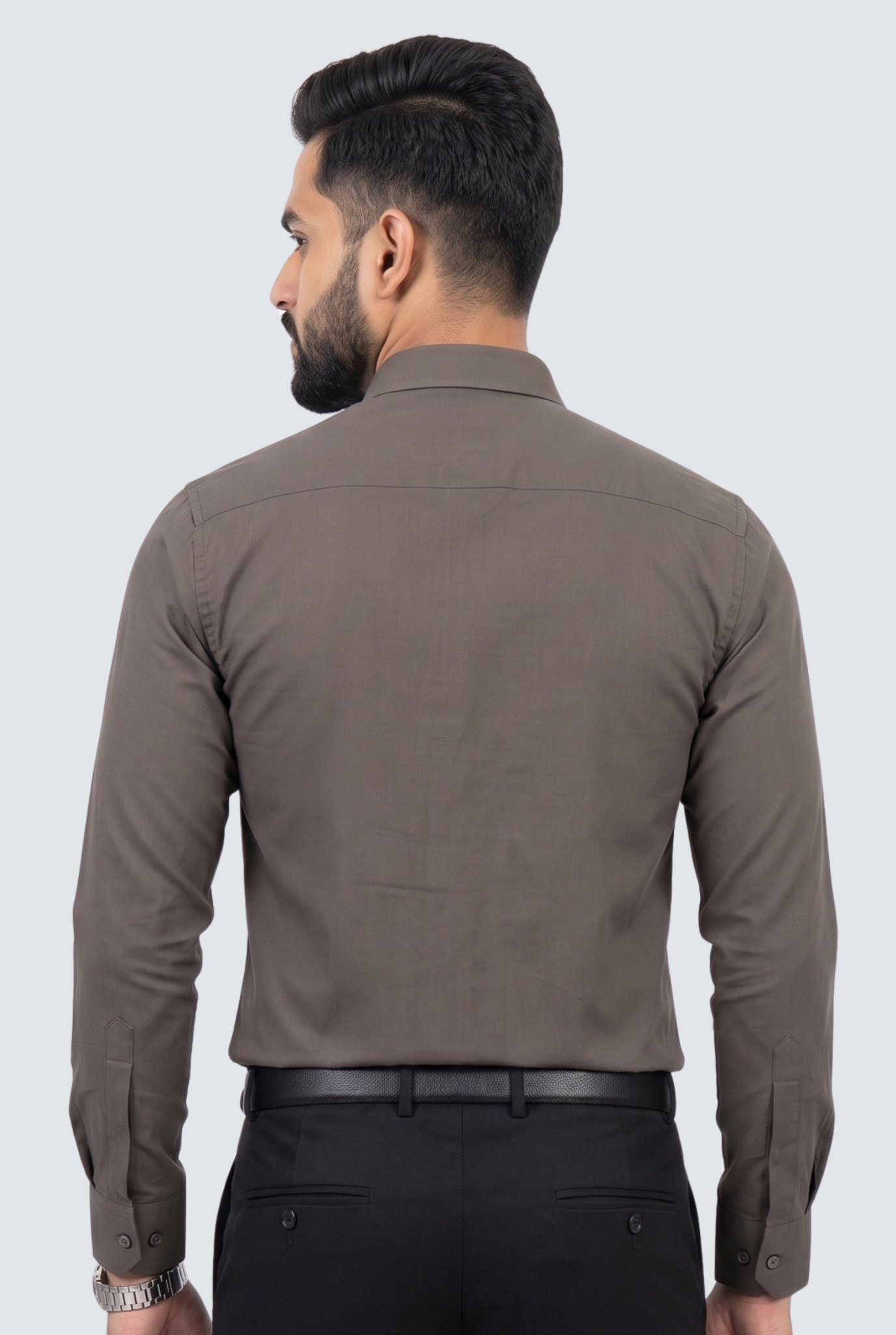 Men's Modern Textured Design Casual Shirt-Fawn(1844)