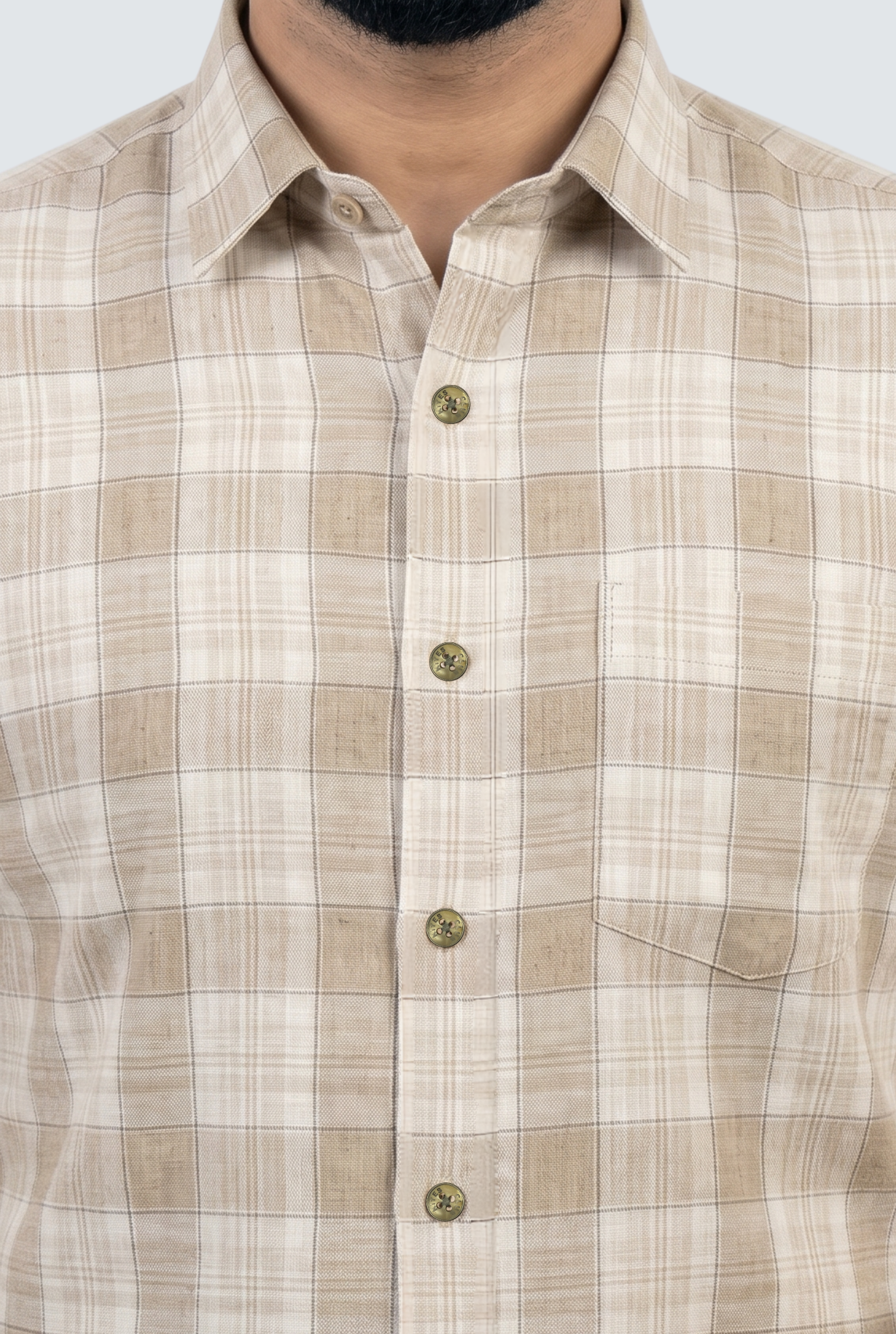 Men’s Fawn Pure Linen Casual Shirt (1864)