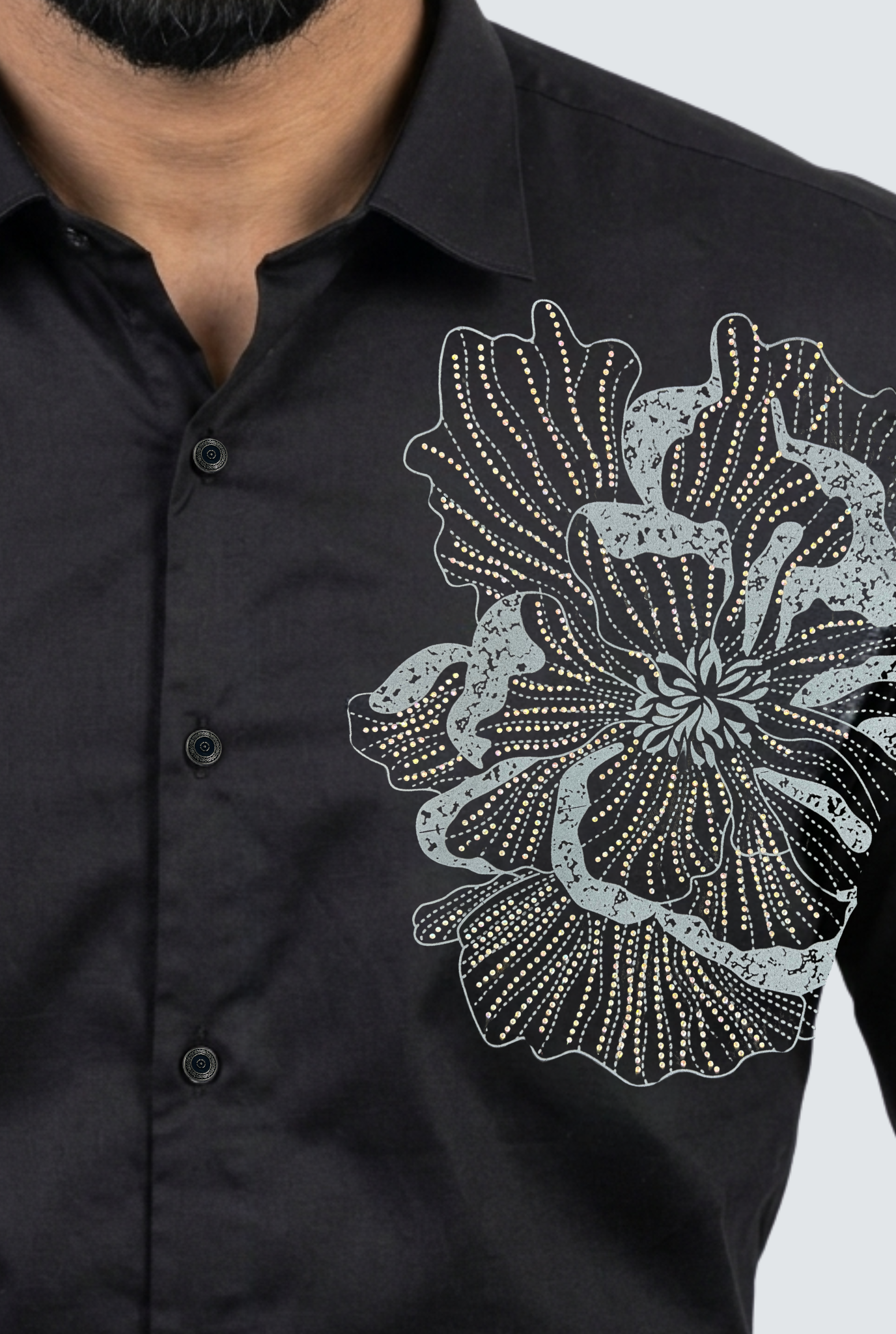 Designer Black Shirt for Men-(1837)