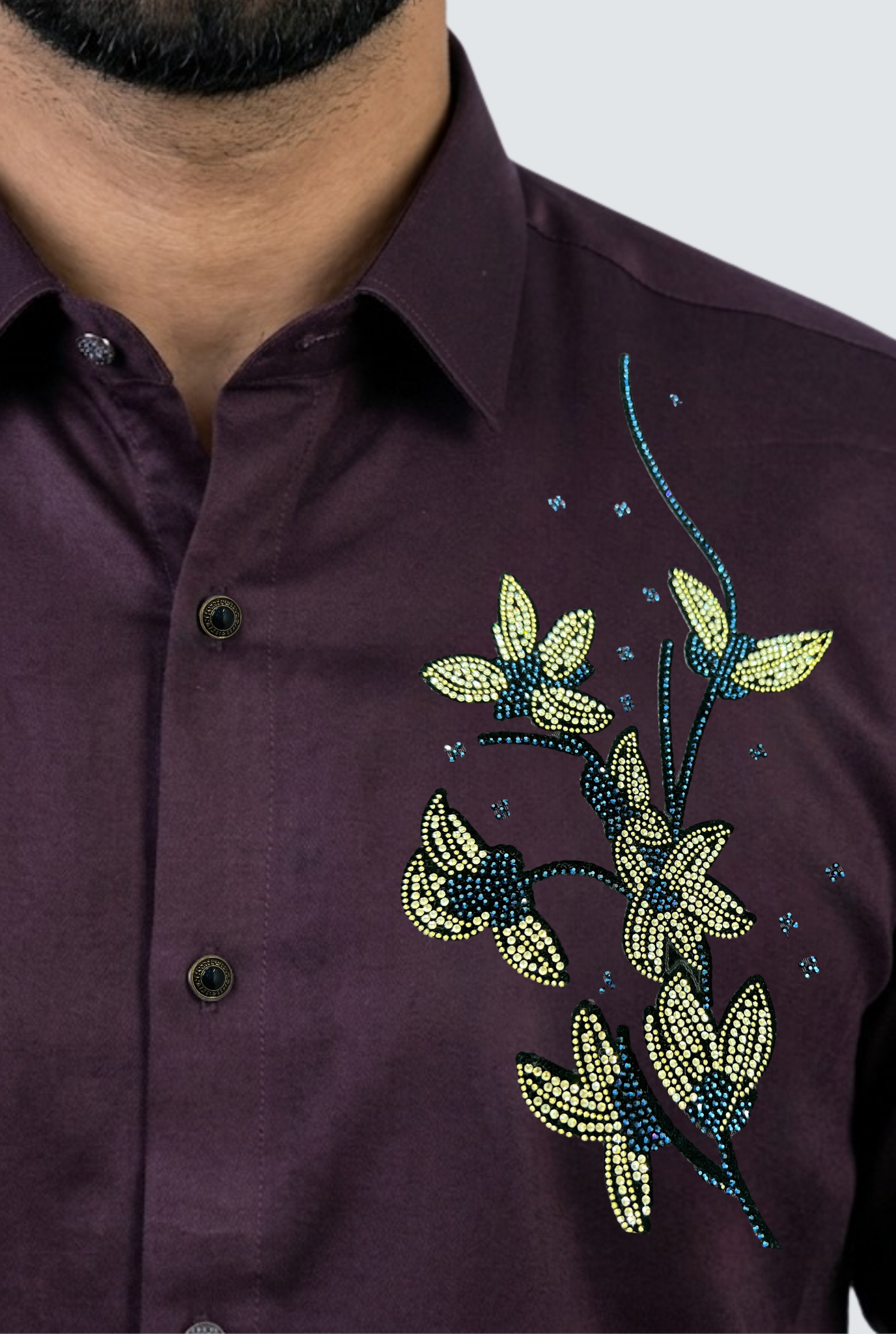 Elegant Designer Shirt for Men – Purple (1835)