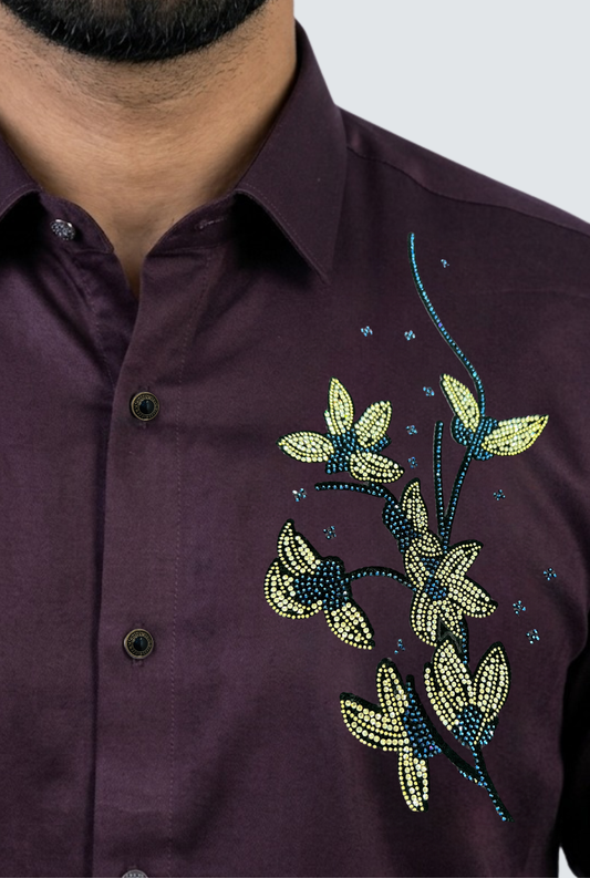 Elegant Designer Shirt for Men – Purple (1835)
