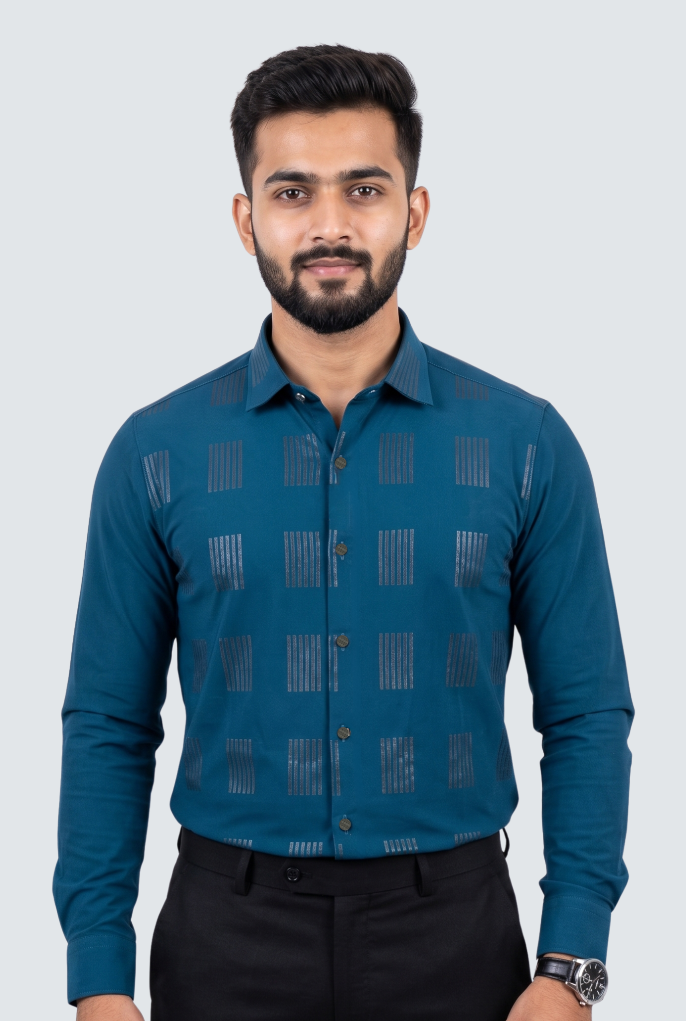 Men's Modern Textured Design Casual Shirt-Rama(1844)