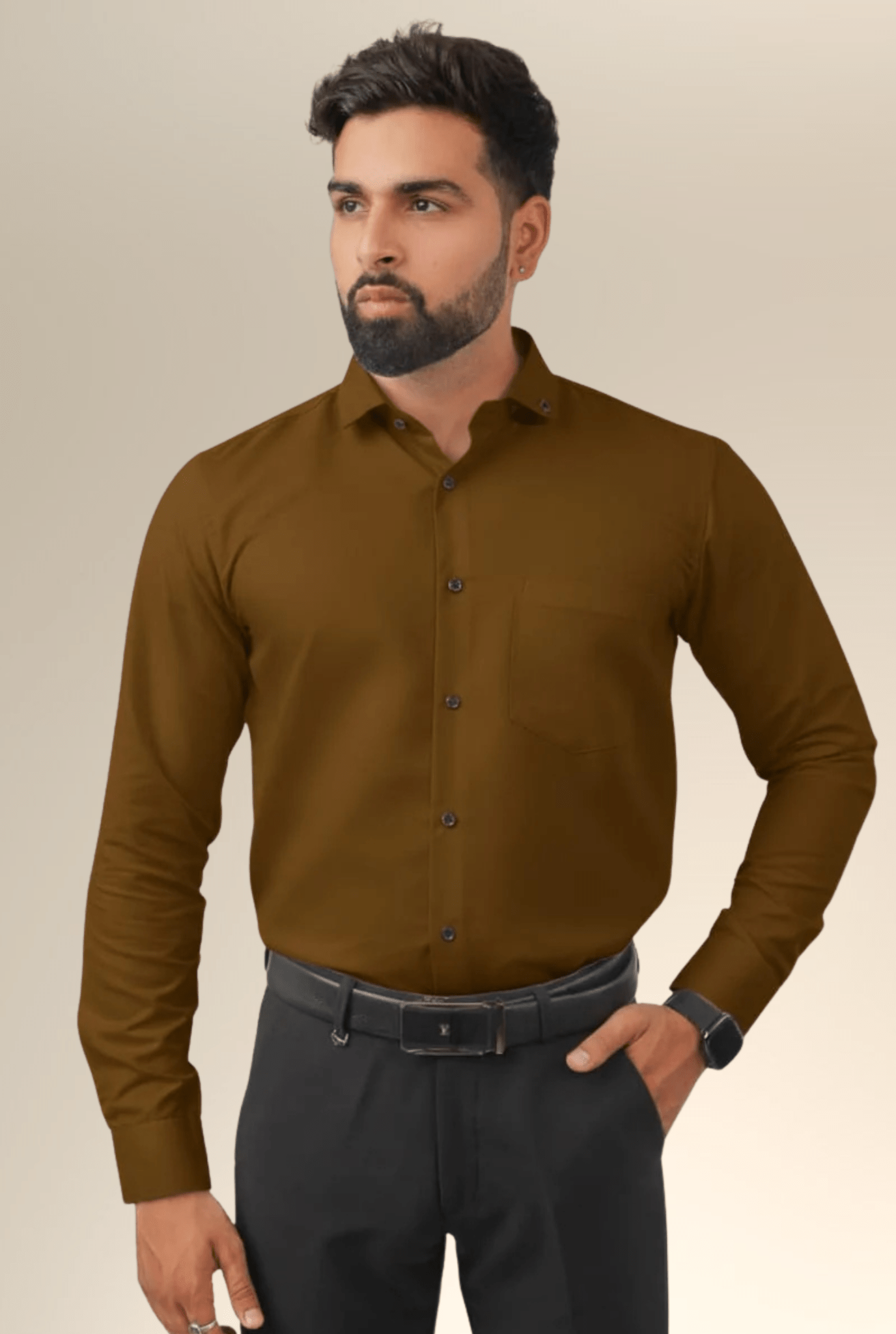Golden Cotton Men’s Shirt – Slim Fit(1262) - Kites Club