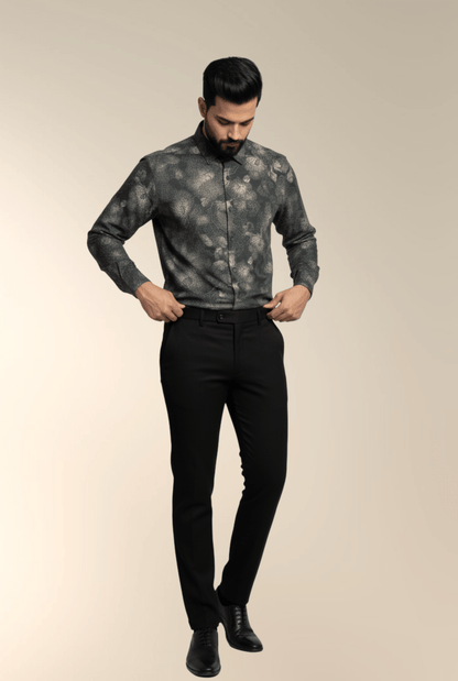 Men’s Digital Floral Printed Shirt – Stylish Full Sleeve Casual Wear - Kites Club