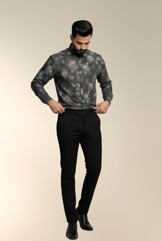 Men’s Digital Floral Printed Shirt – Stylish Full Sleeve Casual Wear - Kites Club