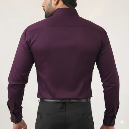 Royal Purple Cotton Men's Shirt – Club Fit Edition