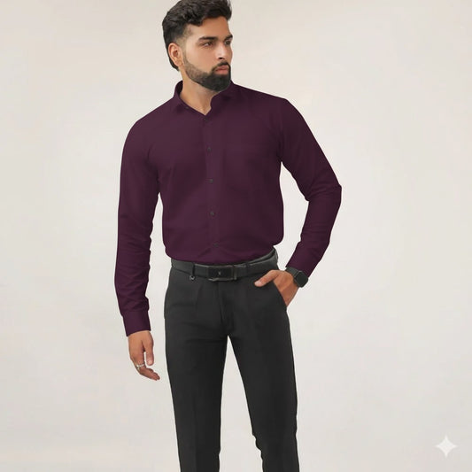 Royal Purple Cotton Men's Shirt – Club Fit Edition