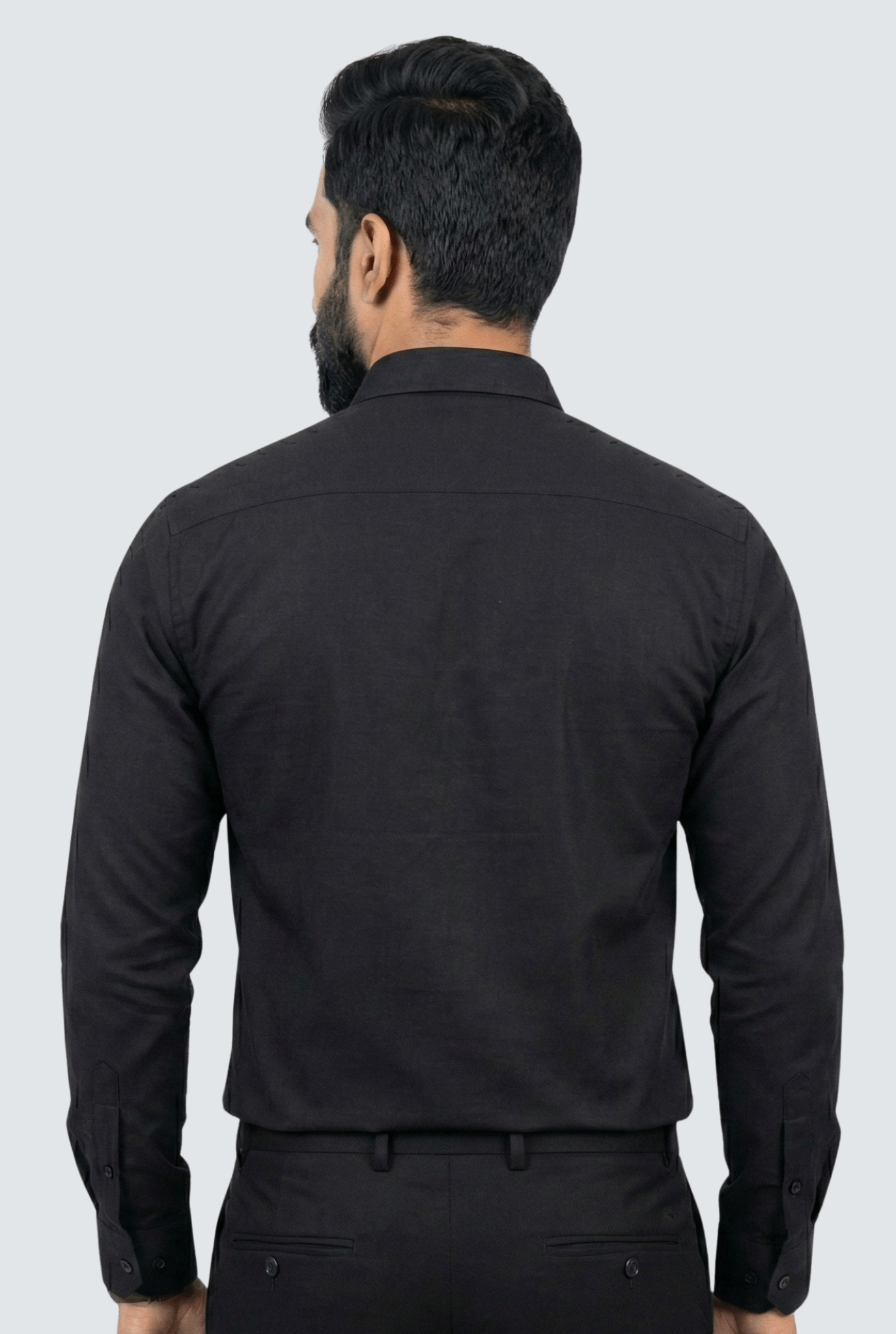 Black Cotton Shirt for Men – Slim Fit Stylish Wear - KITES CLUB